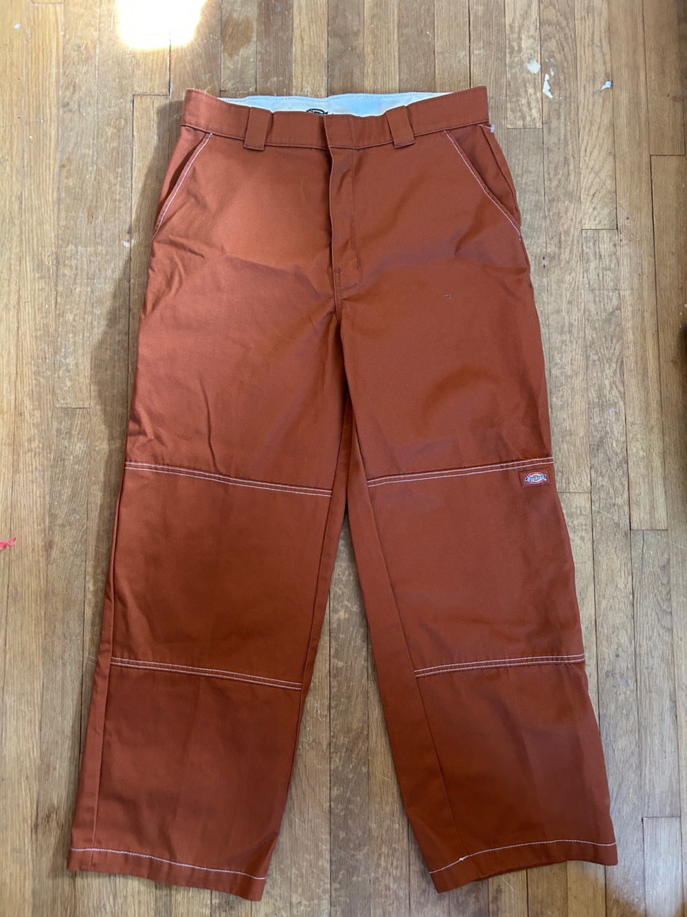 Rust double knee dickies pants